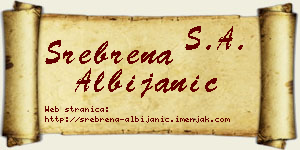 Srebrena Albijanić vizit kartica